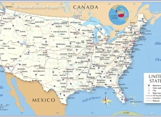 Thông tin, bản đồ nước Mỹ