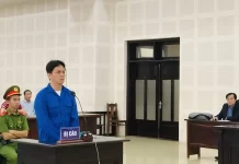 Bị cáo Nguyễn Lâm Xinh (38 tuổi, trú quận Sơn Trà, Đà Nẵng) lĩnh 18 năm tù về tội lừa đảo chiếm đoạt tài sản
