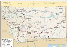 Bản đồ bang Montana (Mỹ)