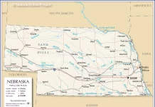 Bản đồ bang Nebraska (Mỹ)