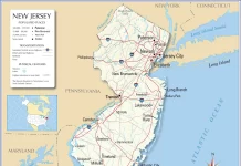 Thông tin, bản đồ bang New Jersey (Mỹ)