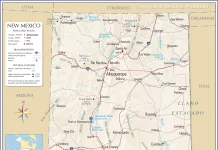 Bản đồ thông tin bang New Mexico (Mỹ)
