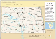Thông tin, bản đồ bang North Dakota (Mỹ)