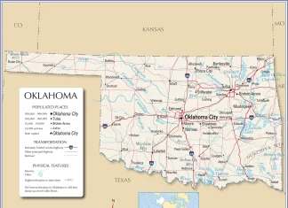 Thông tin, bản đồ bang Oklahoma (Mỹ)