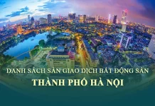 Danh sách sàn giao dịch bất động sản tại TP Hà Nội