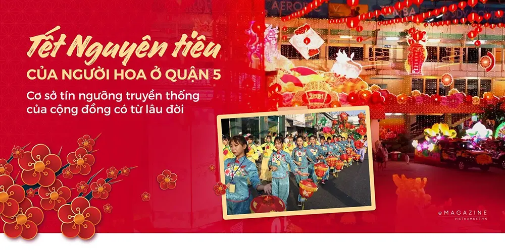 Tết Nguyên Tiêu thường được cộng đồng người Việt gốc Hoa tổ chức ở khu Chợ Lớn, quận 5