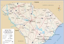 Thông tin, bản đồ bang South Carolina (Mỹ)