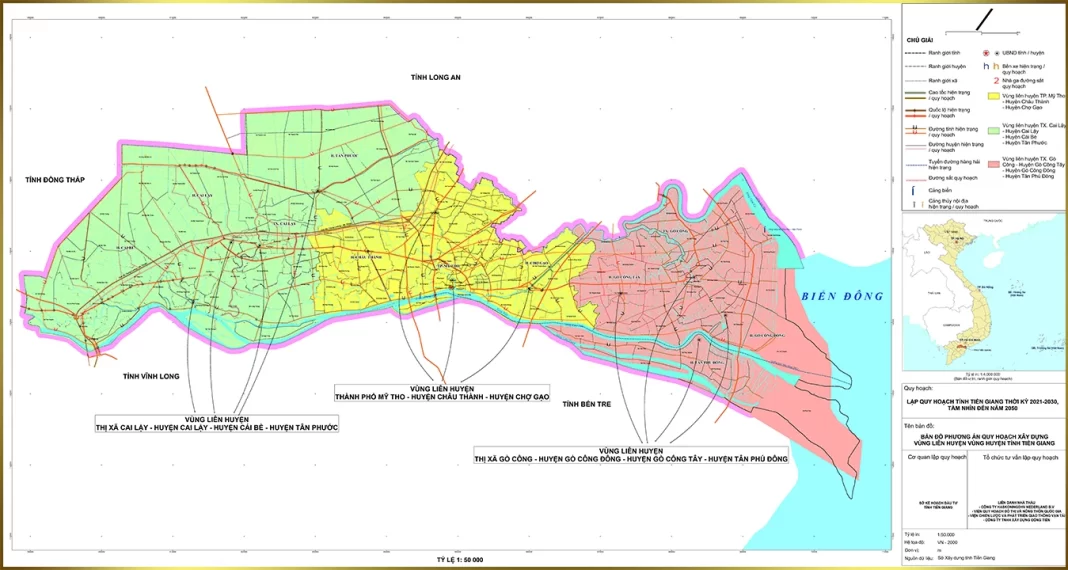 Quy hoạch vùng liên huyện tỉnh Tiền Giang đến năm 2030