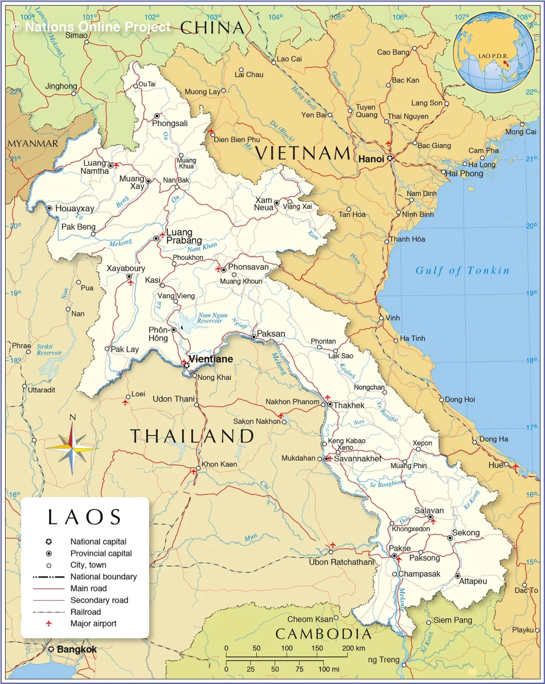 Lao Map - Thông tin, bản đồ nước Lào (ຂໍ້ມູນ, ແຜນທີ່ປະເທດລາວ)