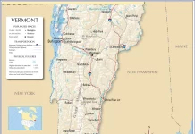 Thông tin, bản đồ bang Vermont (Mỹ) | Map of Vermont