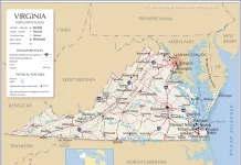 Thông tin, bản đồ bang Virginia (Mỹ)