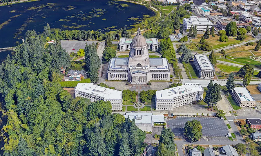 Tòa nhà Đại hội Bang Washington ở Olympia, thủ phủ của bang.