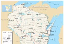 Thông tin, bản đồ bang Wisconsin (Mỹ)