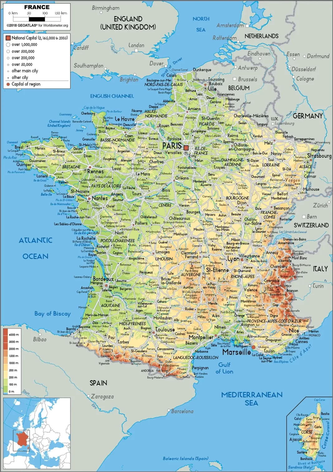 Bản đồ nước Pháp (Map of France)