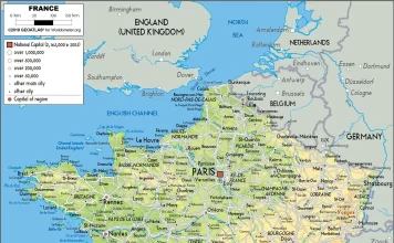 Bản đồ nước Pháp (Map of France)