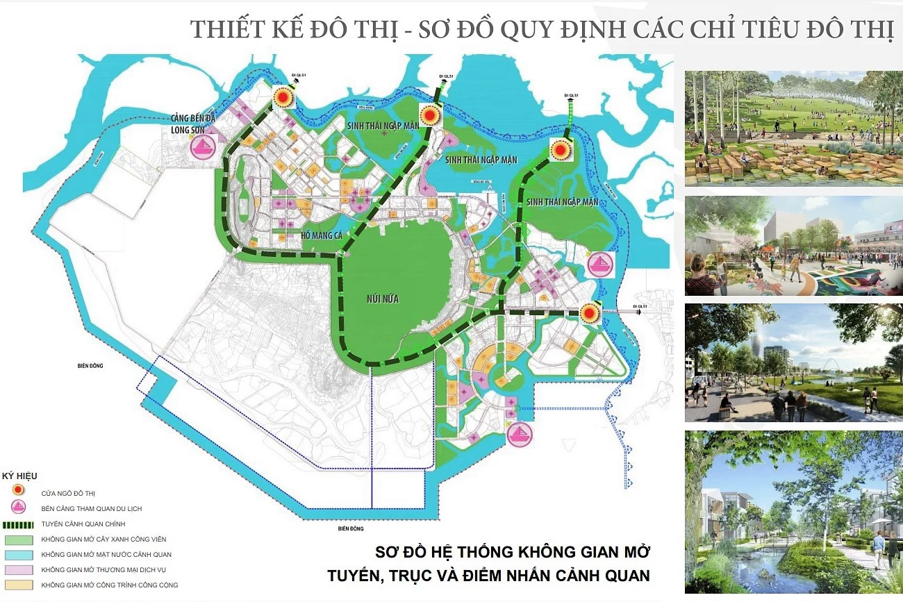 Sơ đồ quy hoạch không gian tự nhiên của đảo Long Sơn