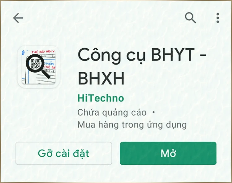 Tải ứng dụng “Công cụ BHYT-BHXH” trên kho ứng dụng CHPlay