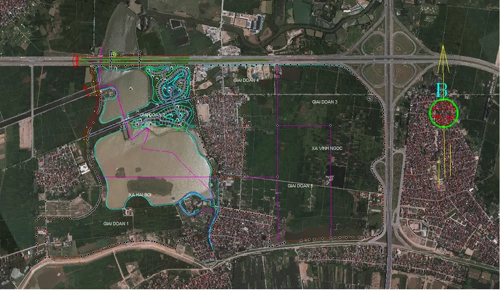Vị trí dự án BRG Smart City trên Google Maps và vị trí 5 giai đoạn phát triển.