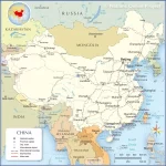 Bản đồ Trung Quốc (China Map, 中国地图, 中国の地図, 중국 지도)