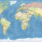 Bản đồ thế giới (World map, 世界地图, दुनिया का नक्शा, Carte du monde)