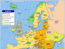 Bản đồ Châu Âu (Europe Map, Carte Europe, Mapa da Europa, Europa-Karte, 欧洲地图)