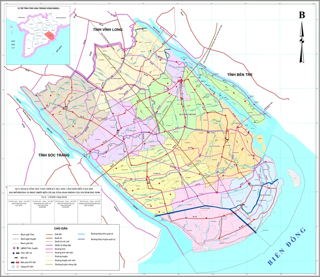 Bản đồ quy hoạch giao thông tỉnh Trà Vinh