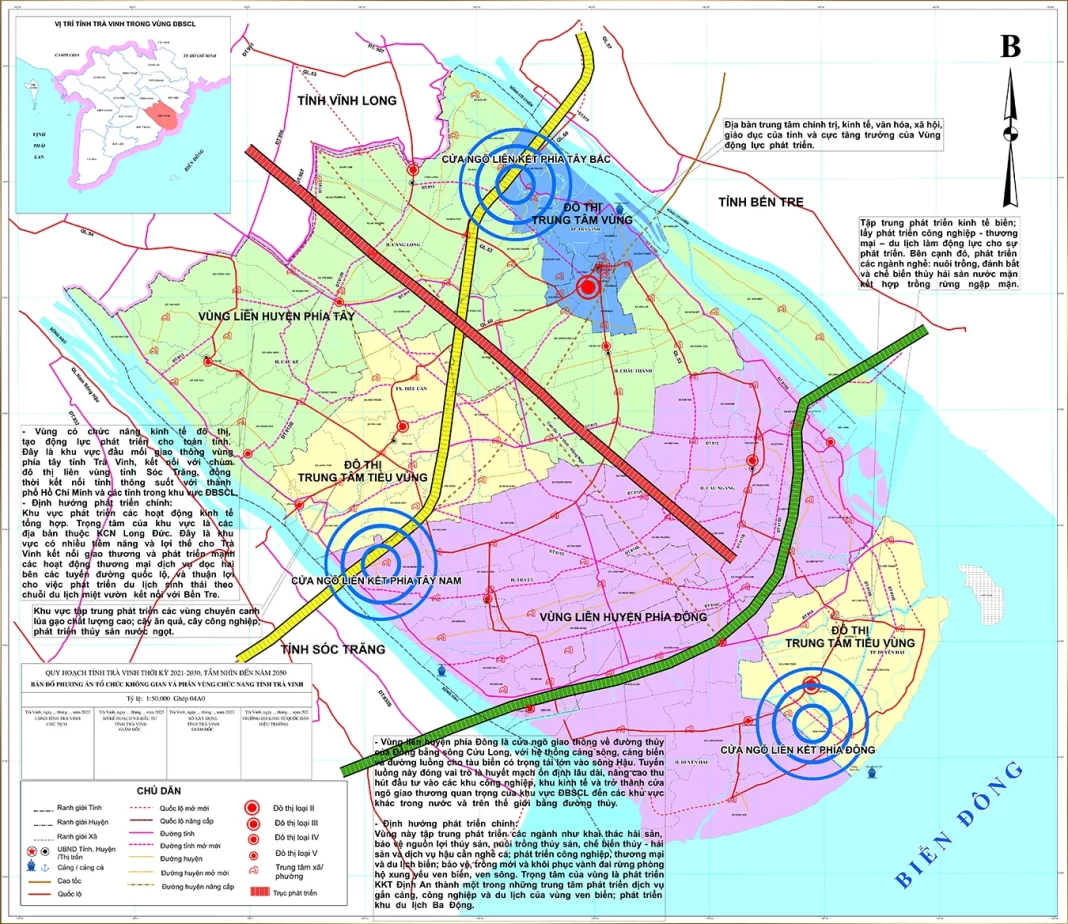 Hồ sơ, bản đồ Quy hoạch tỉnh Trà Vinh thời kỳ đến năm 2030