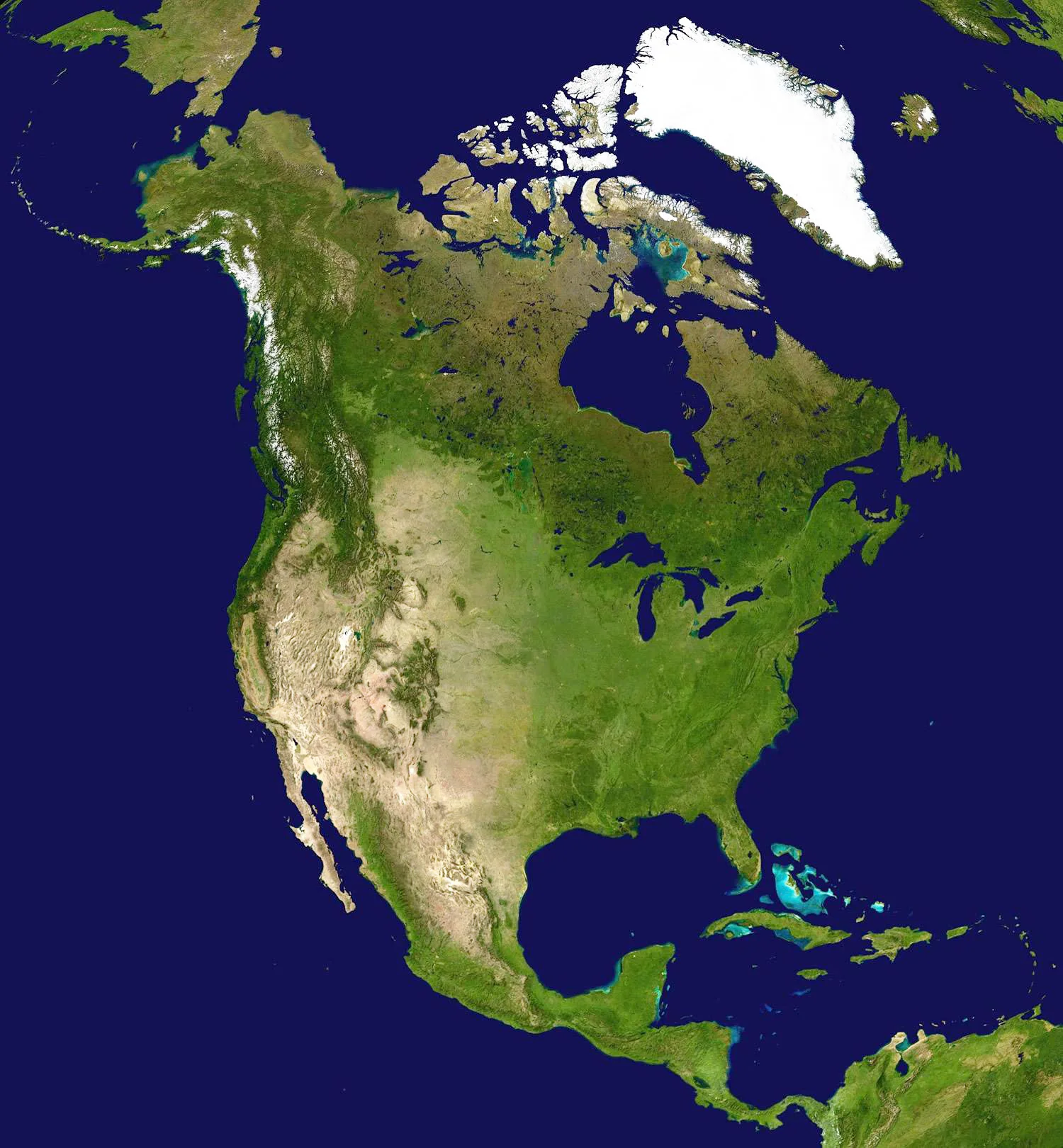 Bản đồ Bắc Mỹ 3D (bản đồ Bắc Mỹ 3D)