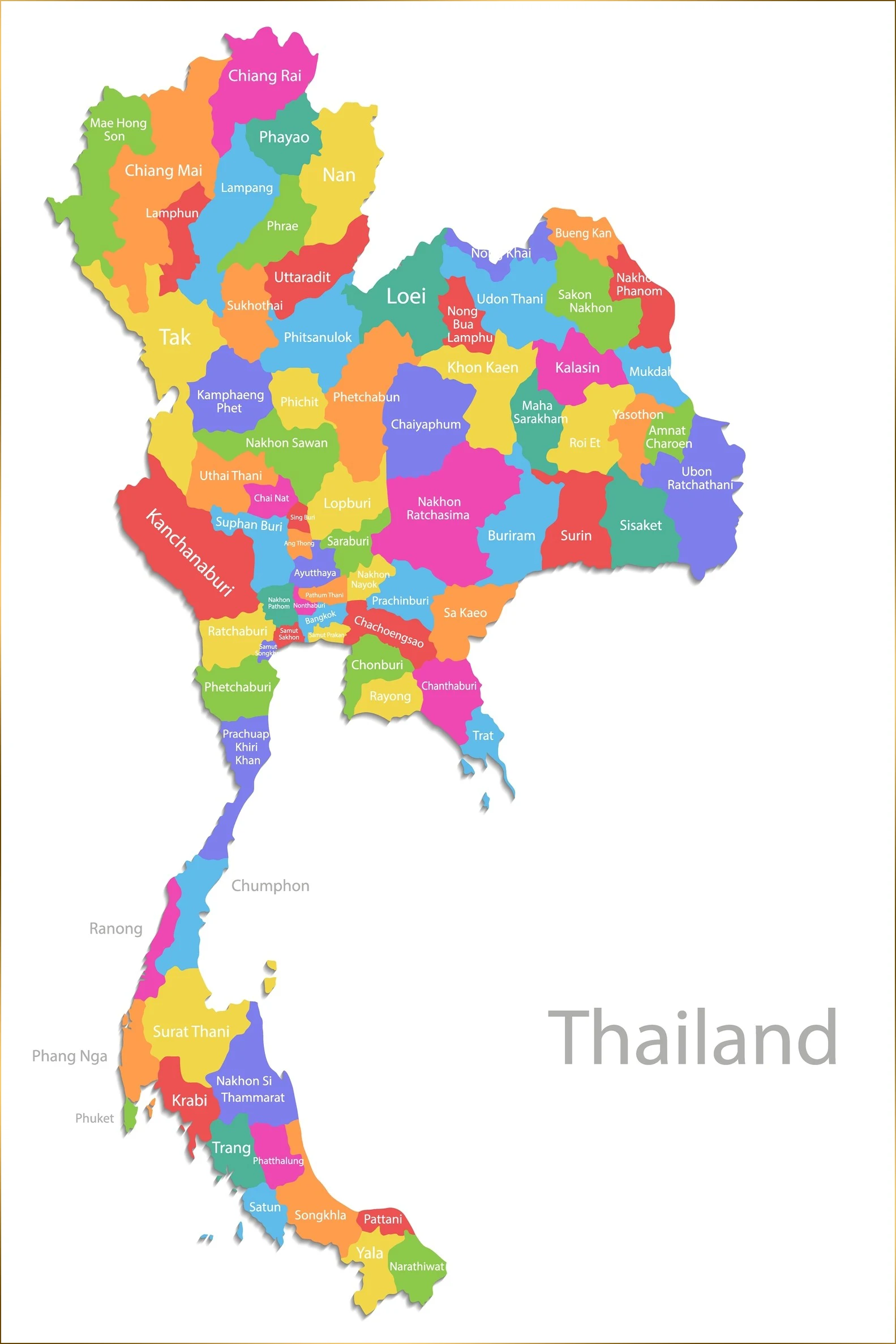 Bản Đồ, Thông Tin Thái Lan Năm 2023 (Thailand Map, แผนที่ประเทศไทย)