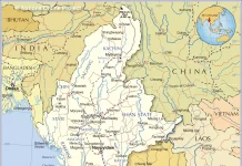 Bản đồ Myanmar (Myanmar map, မြန်မာနိုင်ငံမြေပုံ)