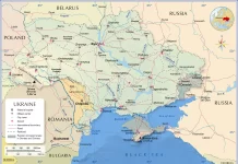 Bản đồ Ukraine (Map of Ukraine, Carte de l'Ukraine, 乌克兰地图)