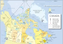 Bản đồ Canada (Canada Map, Carte du Canada, 加拿大地图)