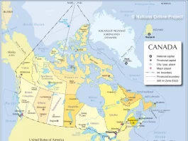 Bản đồ Canada (Canada Map, Carte du Canada, 加拿大地图)