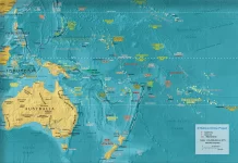 Bản đồ Châu Đại Dương (Oceania Map, 大洋洲地图)