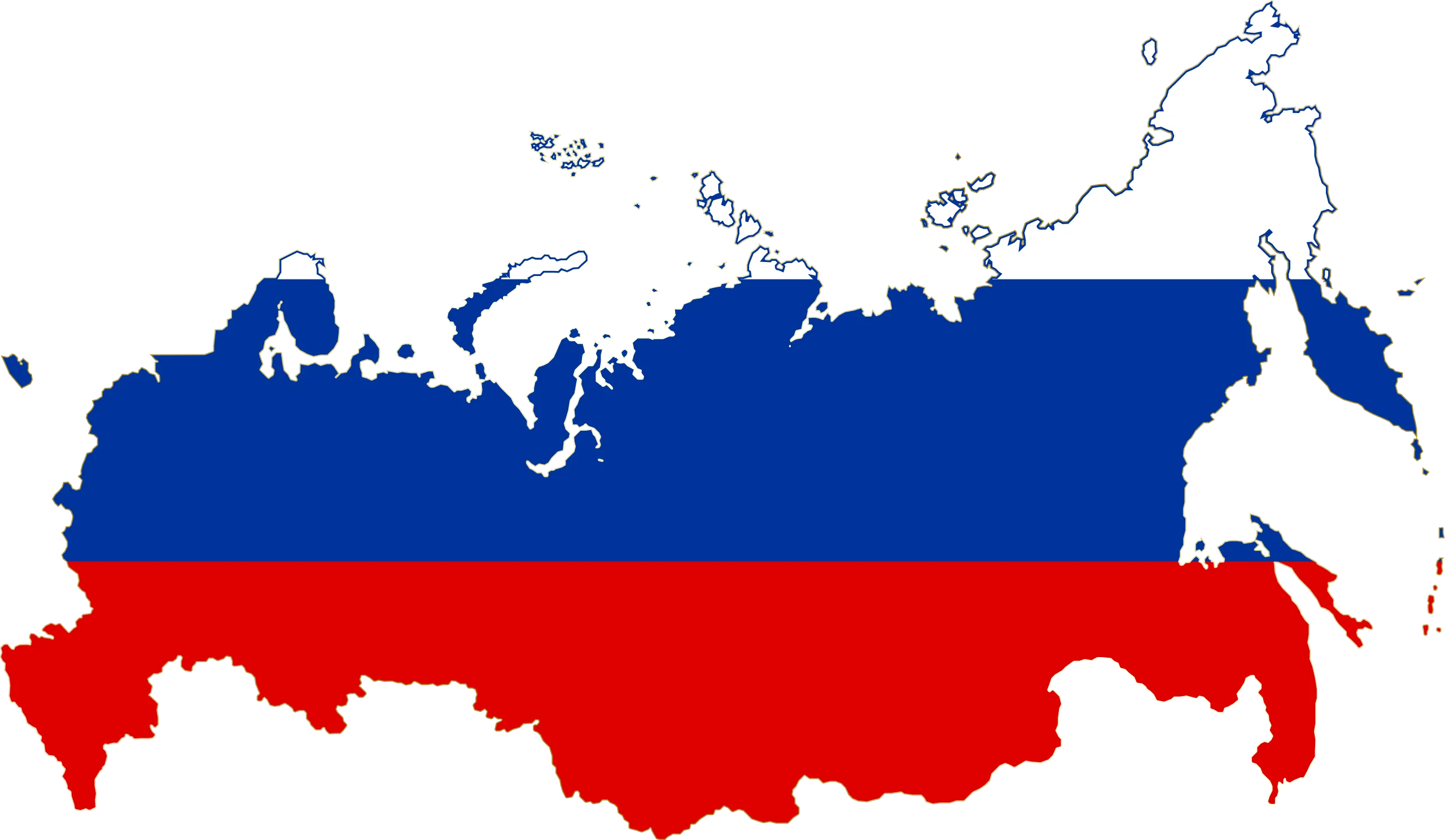 Bản đồ với quốc kỳ nước Nga (Map with the flag of Russia)