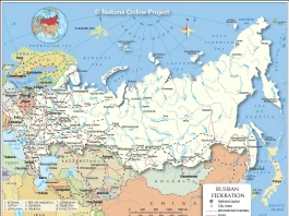 Bản đồ nước Nga (Map of Russia, Карта России)