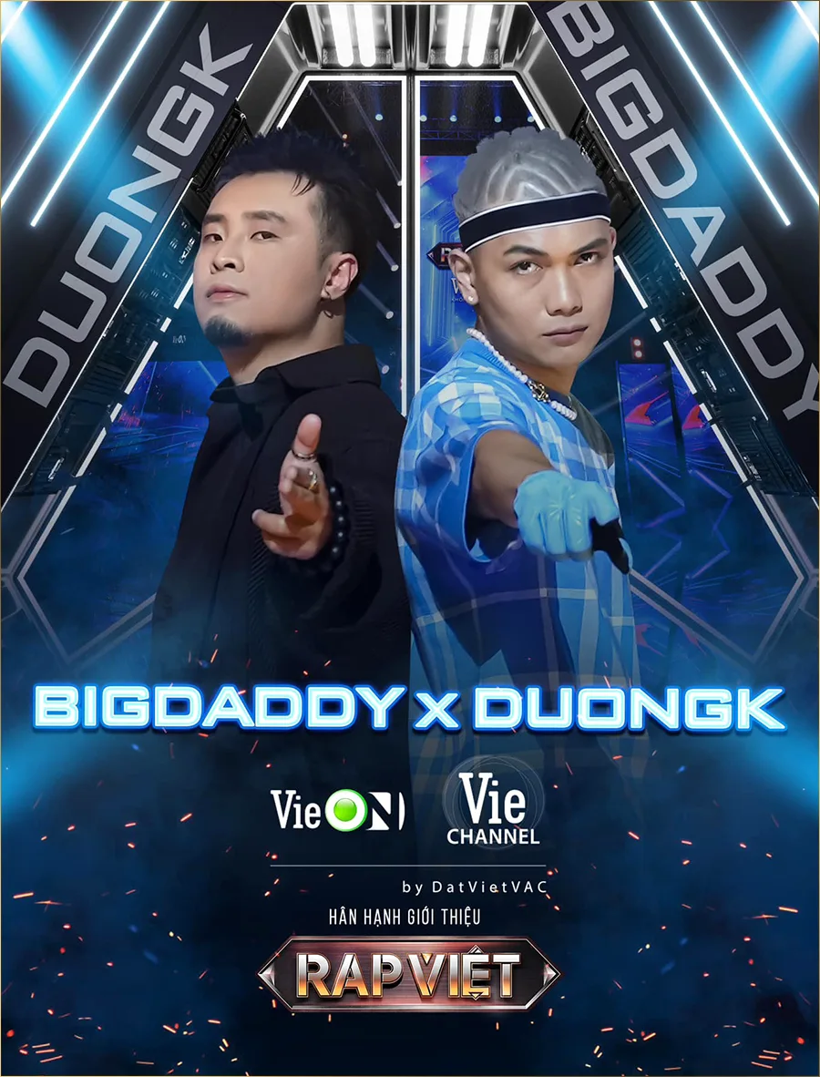 DuongK hỗ trợ HLV BigDaddy trong chương trình Rap Việt 2023