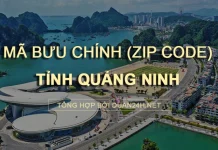 Danh sách mã bưu chính (Zip code) tỉnh Quảng Ninh và các bưu cục