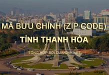 Thông tin tra cứu mã bưu chính (Zip Code) tại tỉnh Thanh Hóa