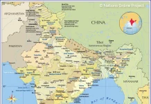 Bản đồ Ấn Độ (Map of India, भारत का नक्शा, 印度地图)