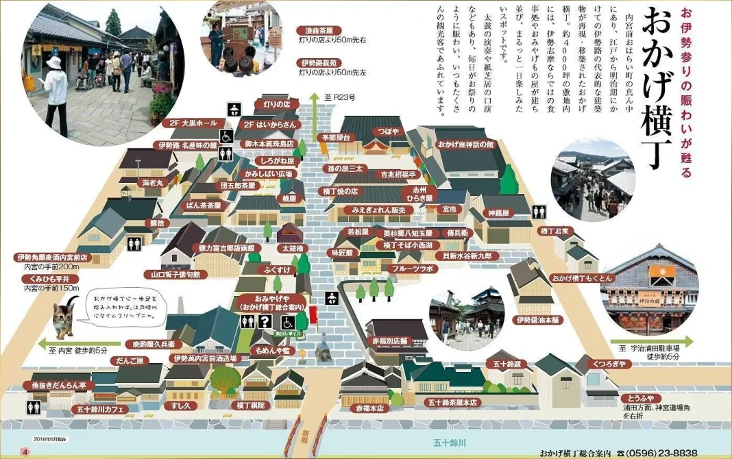 Bản đồ Okage Yokocho (おかげ 横丁 地図, Okage Yokocho Map)