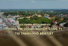 Cập nhật, thay đổi thông tin công ty tại Thành phố Bến Cát