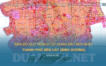 Tải về bản đồ quy hoạch sử dụng đất Thành phố Bến Cát (Bình Dương)