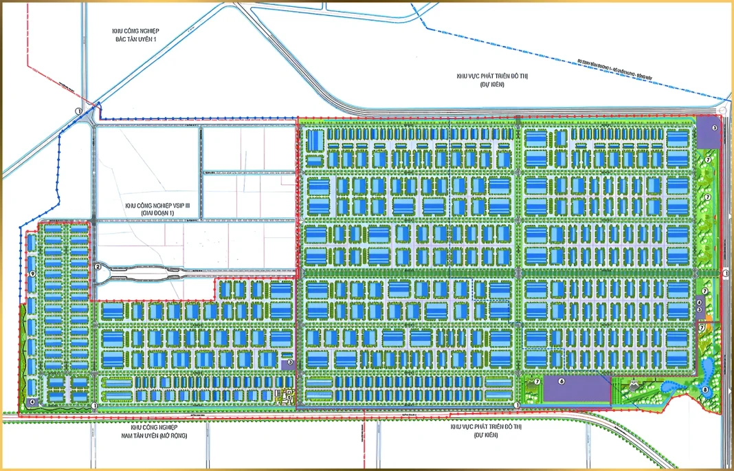 Khu công nghiệp VSIP 3 Bình Dương giai đoạn 1 và 2