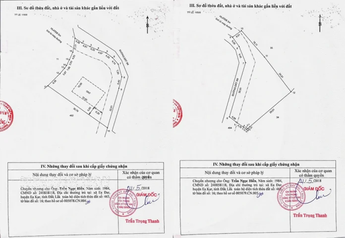 Sổ hồng 2 lô đất diện tích 1.928m2 tại xã Lai Hưng, huyện Bàu Bàng