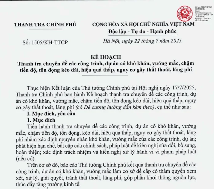 Tải văn bản Kế hoạch số 1505/KH-TTCP, kèm theo phụ lục Tải văn bản Kế hoạch số 1505/KH-TTCP, kèm theo phụ lục