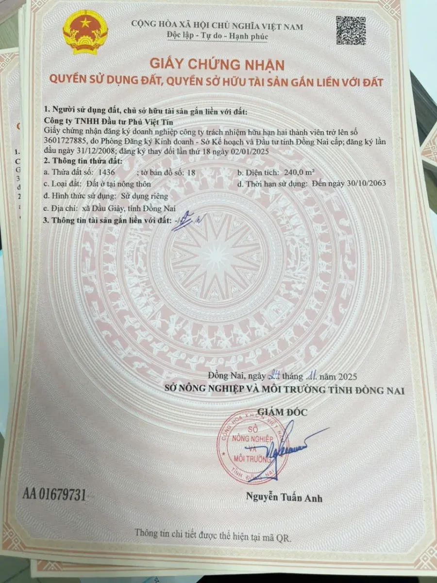 Sổ hỗ các lô đất tại The Link City hiện đứng tên Chủ đầu tư